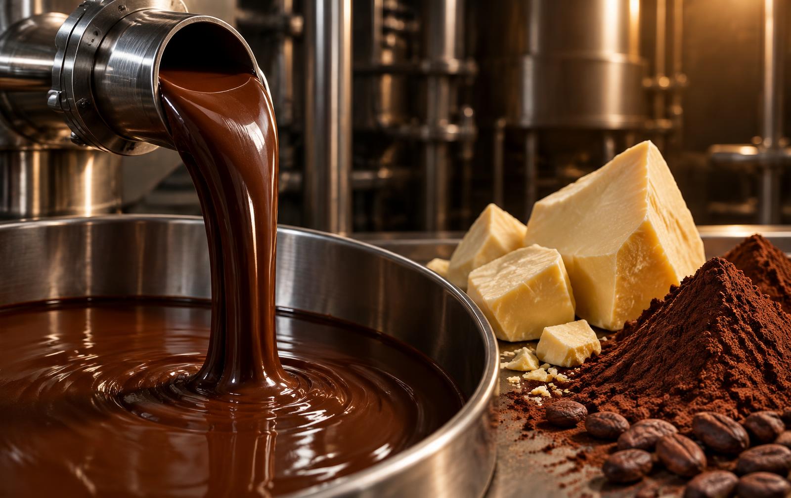 Cocoa liquor, butter and powder ingredients
